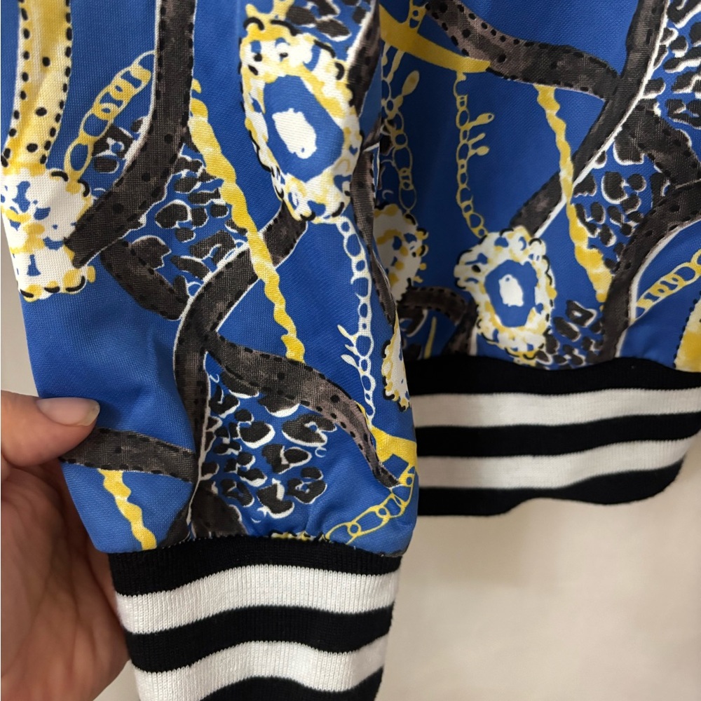 New Look Women's Blue Patterned Jacket - Picture 4 of 6
